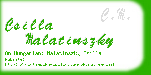 csilla malatinszky business card